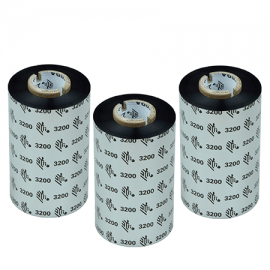 Carton de 6 rubans transfert thermique cire-resine Zebra 3200-156mmx450m-6E
